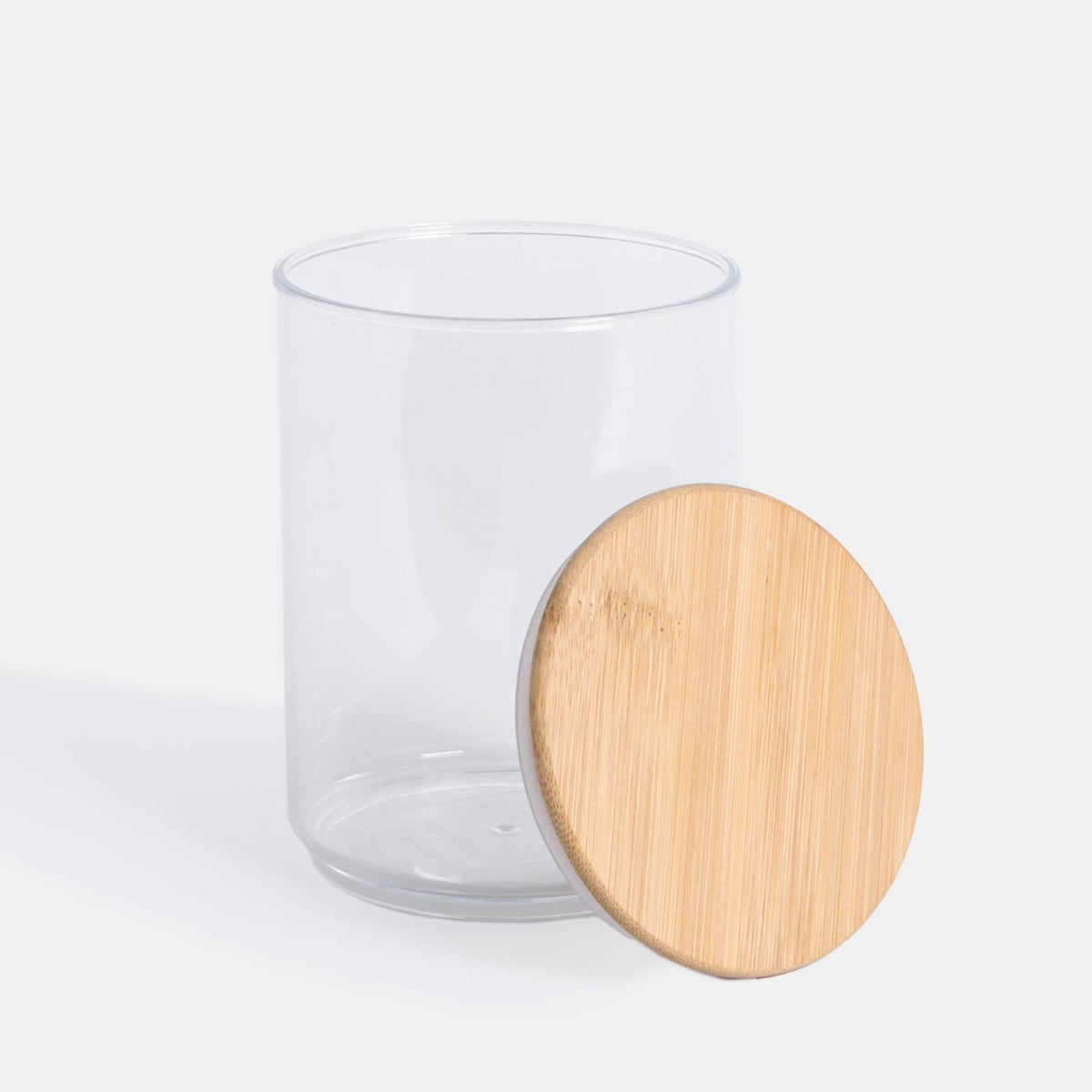 Clear Storage Tub with Lid Pasta Dry Food Container Fresh Durable Plastic Bamboo
