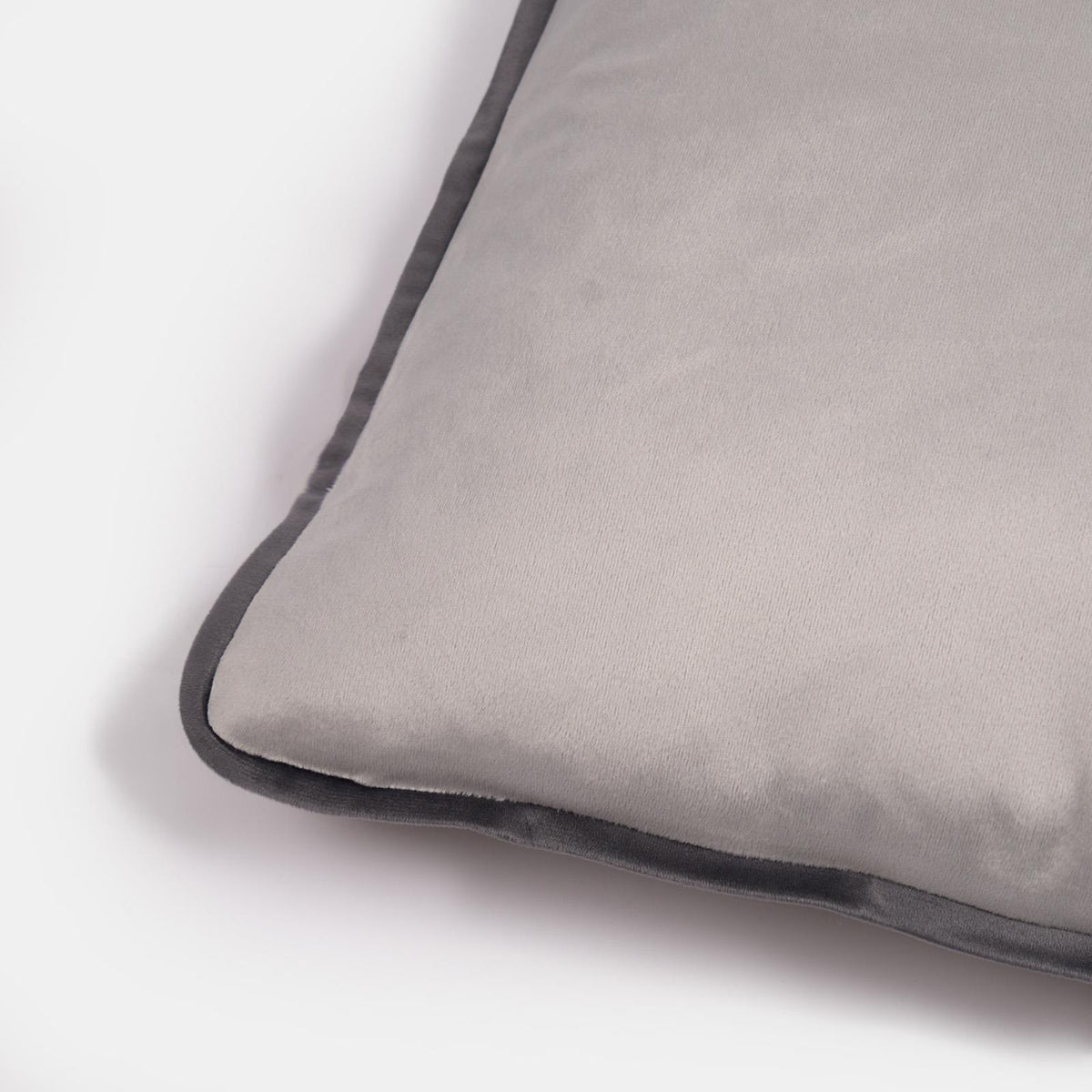 OHS Piped Edge Cushion Covers Matte Velvet Soft Luxury 2/4 Square Pillowcases