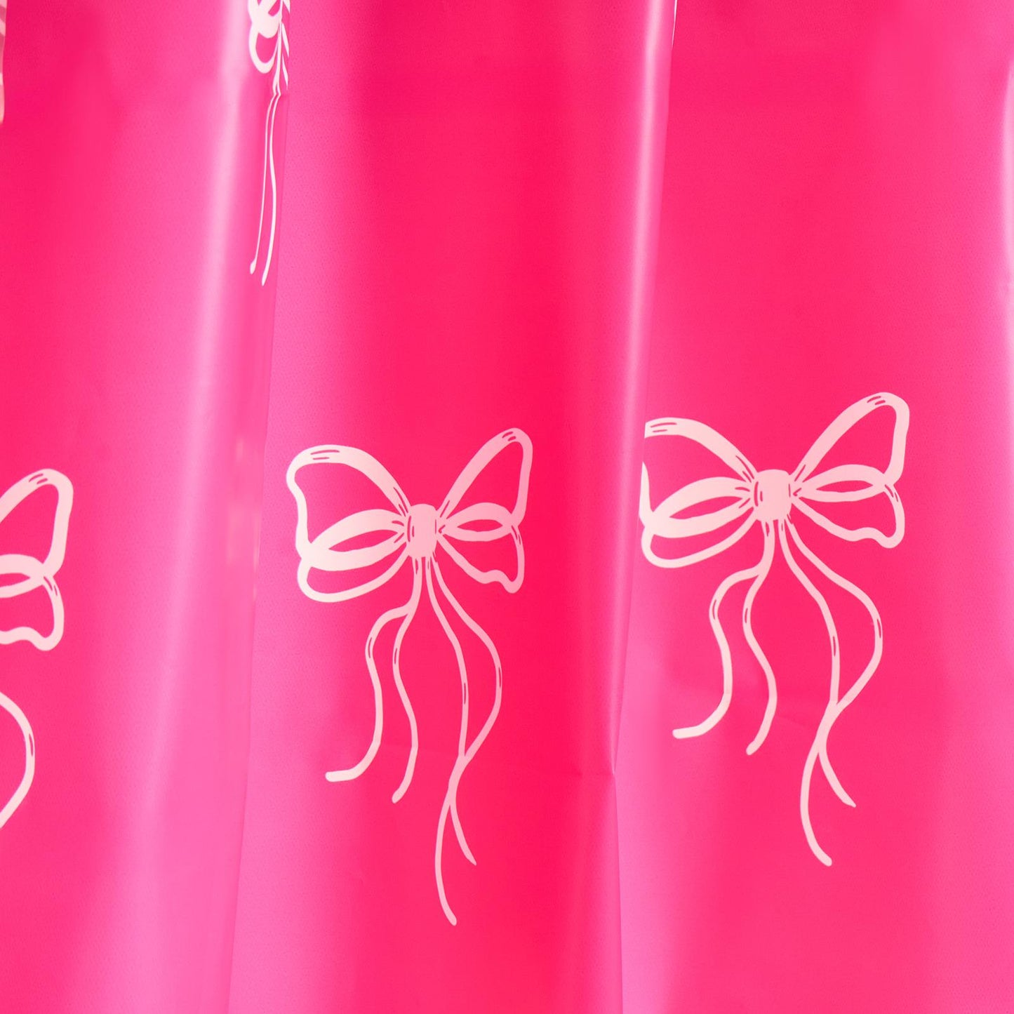OHS Bows Shower Curtain with 12 Hooks Mould Proof Bathtub Curtains