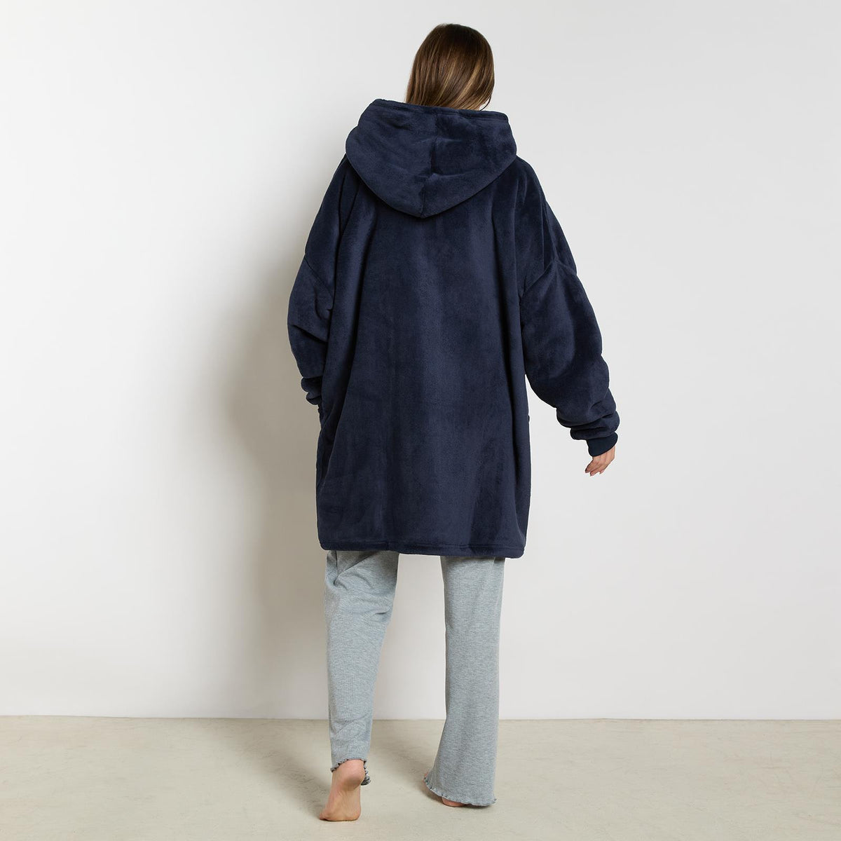 OHS Zip Up Hoodie Blanket Oversized Sherpa Fleece Thermal Sweatshirt Jumper