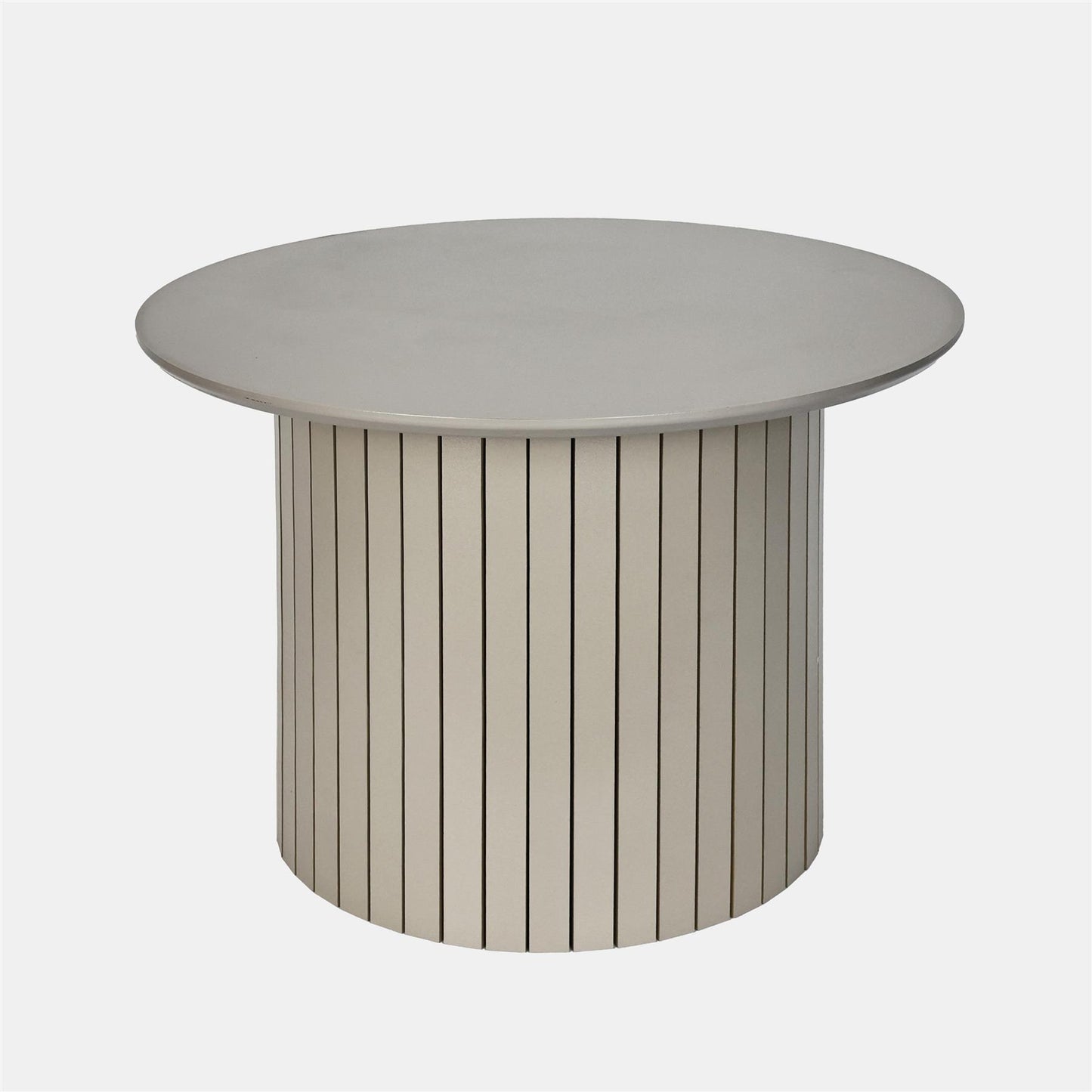 OHS Madison Coffee Table Ribbed MDF Round Living Room Home Decor