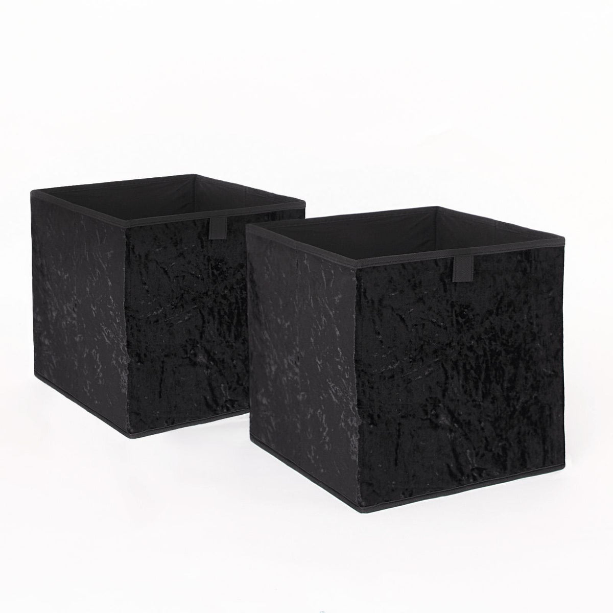 OHS Crushed Velvet Storage Boxes Cube Set Square Foldable Folding Toys Clothes