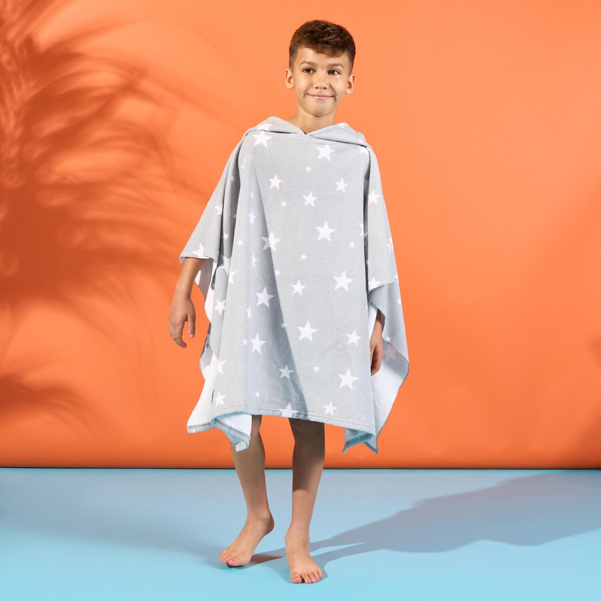 Dreamscene Star Kids Hooded Poncho Towel Childrens Beach Swimming Changing Robe