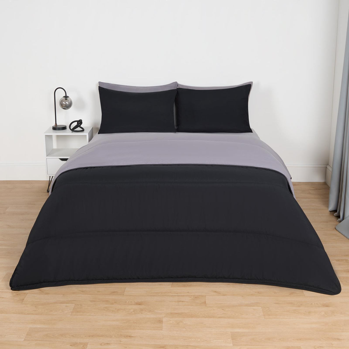OHS Coverless Duvet & Pillowcase 10.5 Tog Bedding Set Easy Care Reversible