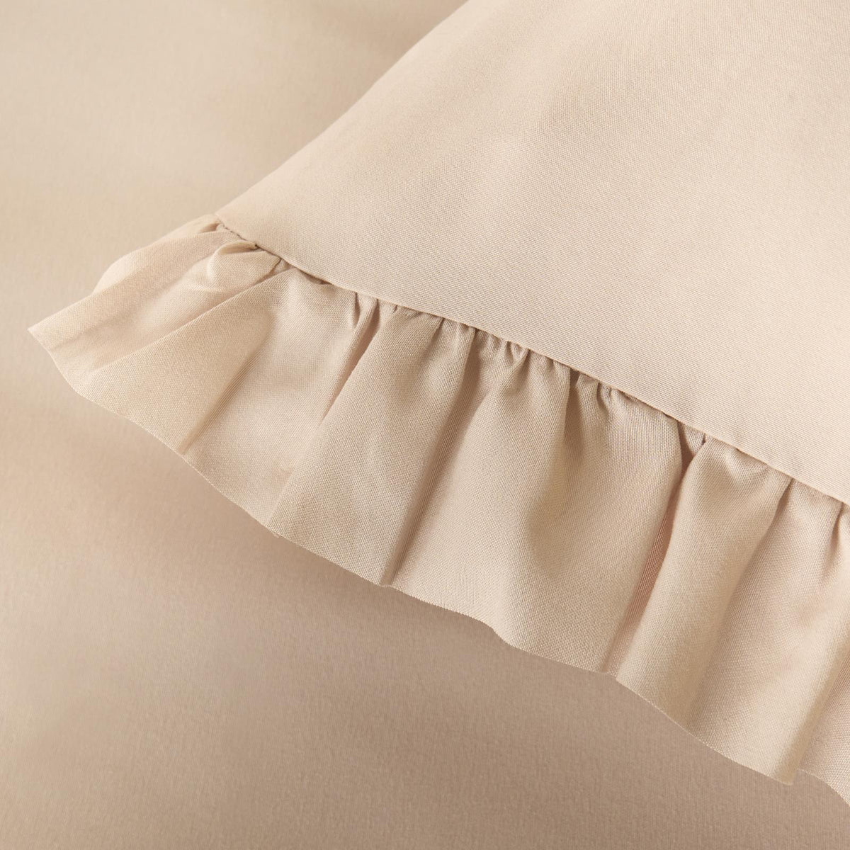 OHS Frill Edge Bedding Set Microfibre Decor Duvet Cover with Pillowcase