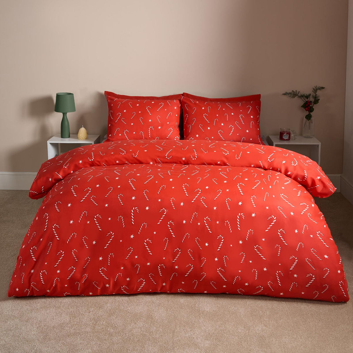 OHS Xmas Reversible Bedding Set Novelty Kids Duvet Cover with Pillowcase Double