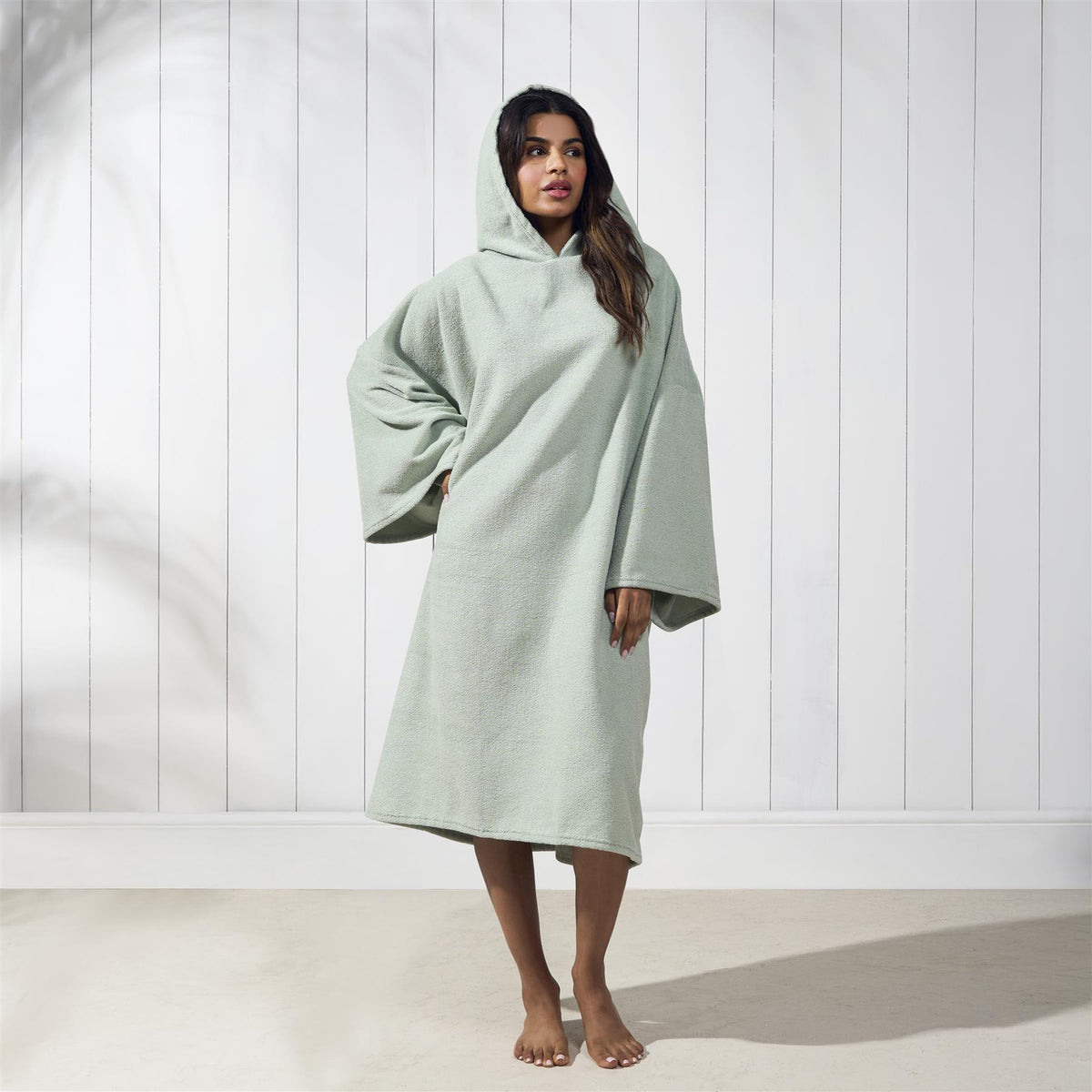 OHS Hooded Towel Poncho Adult Absorbent Dry Beach Swim Bath Changing Robe