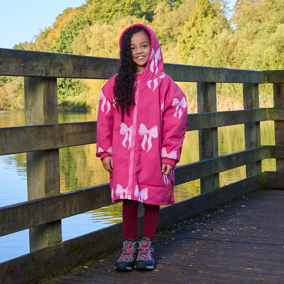 OHS Drying Changing Robe Sherpa Lined Water Resistant Oversize Coat Adults Kids