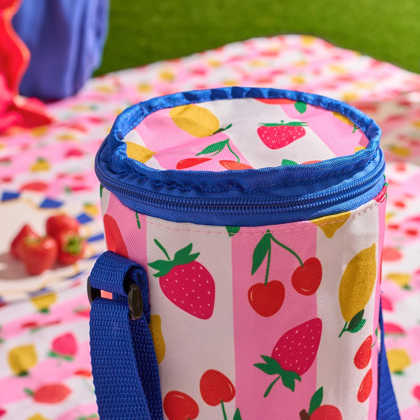 OHS Printed Picnicware Wine Cooler OR Picnic Blanket OR Bag Plates Bowls Glasses