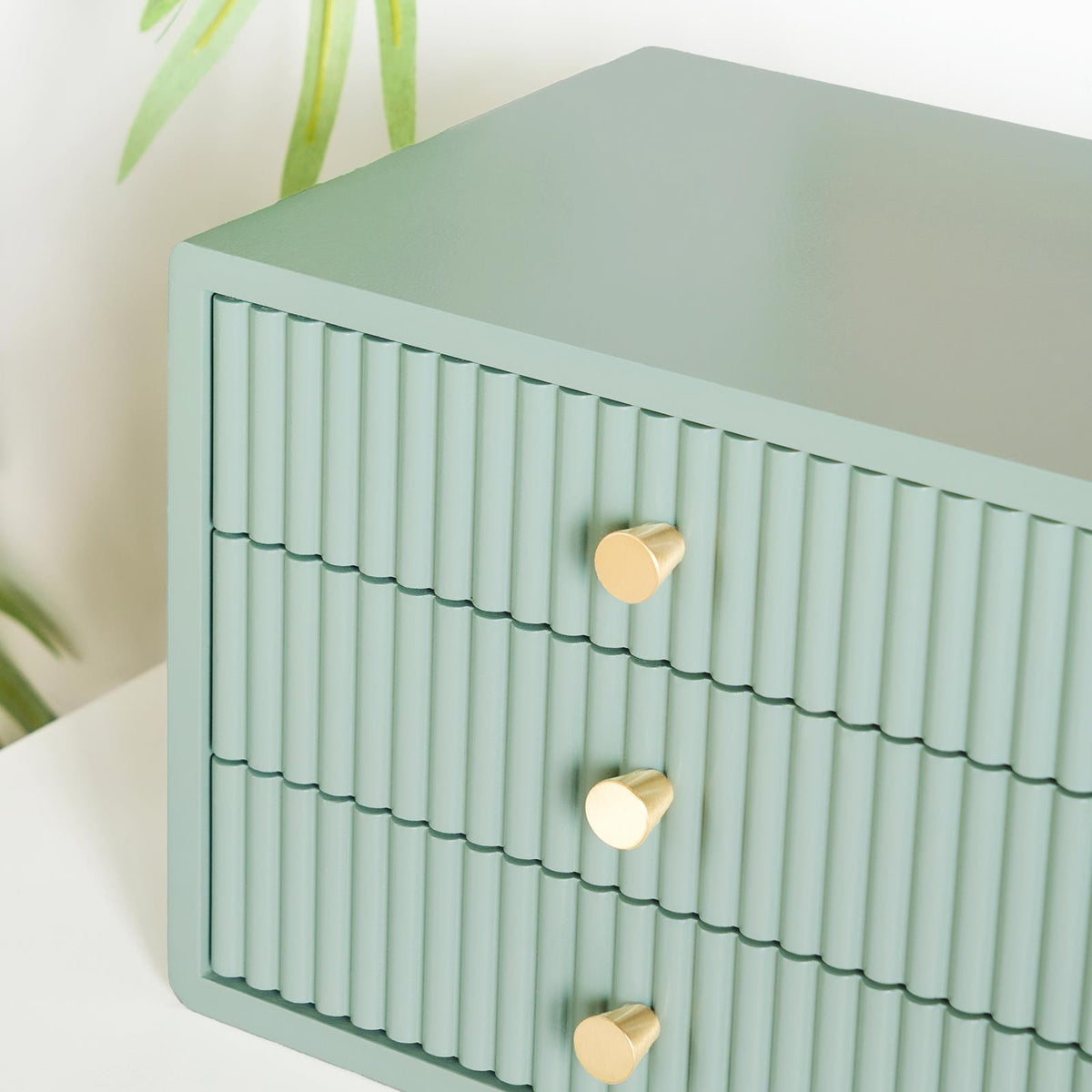 OHS Ribbed Desktop Drawers Organiser Freestanding Tabletop Cabinet Storage Unit