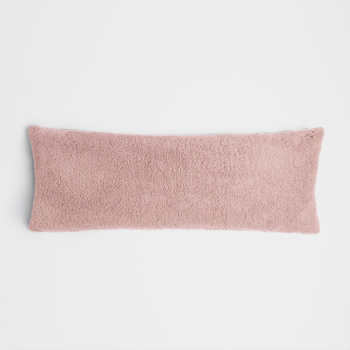 OHS Long Bolster Pillow Teddy Fleece Body Neck Pregnancy Support Cushion