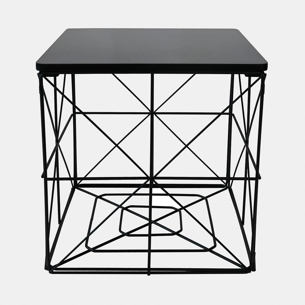 Cube Storage Basket Table Folding Wire Organiser Living Room Home Decor Bedroom