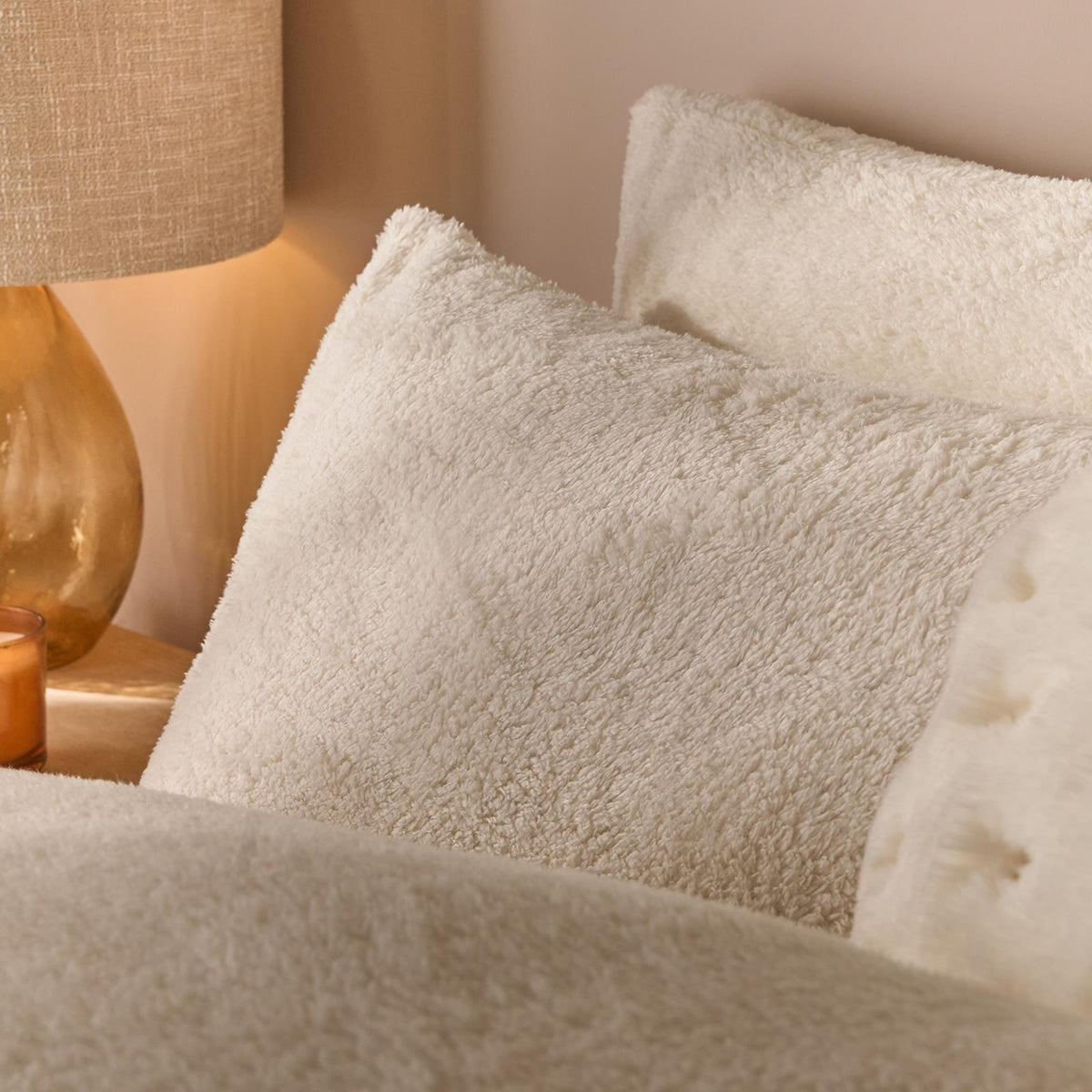 OHS Teddy Fleece Pillowcase Cover Bedding 4 x Thermal Warm Bear Sherpa Warm Soft