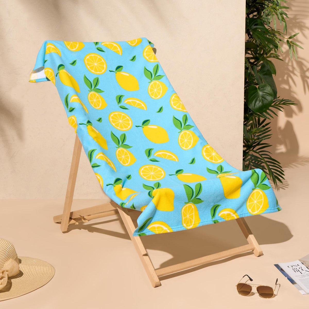 OHS Print Beach Towel Microfibre Quick Dry Bath Holiday Gym Travel Sport