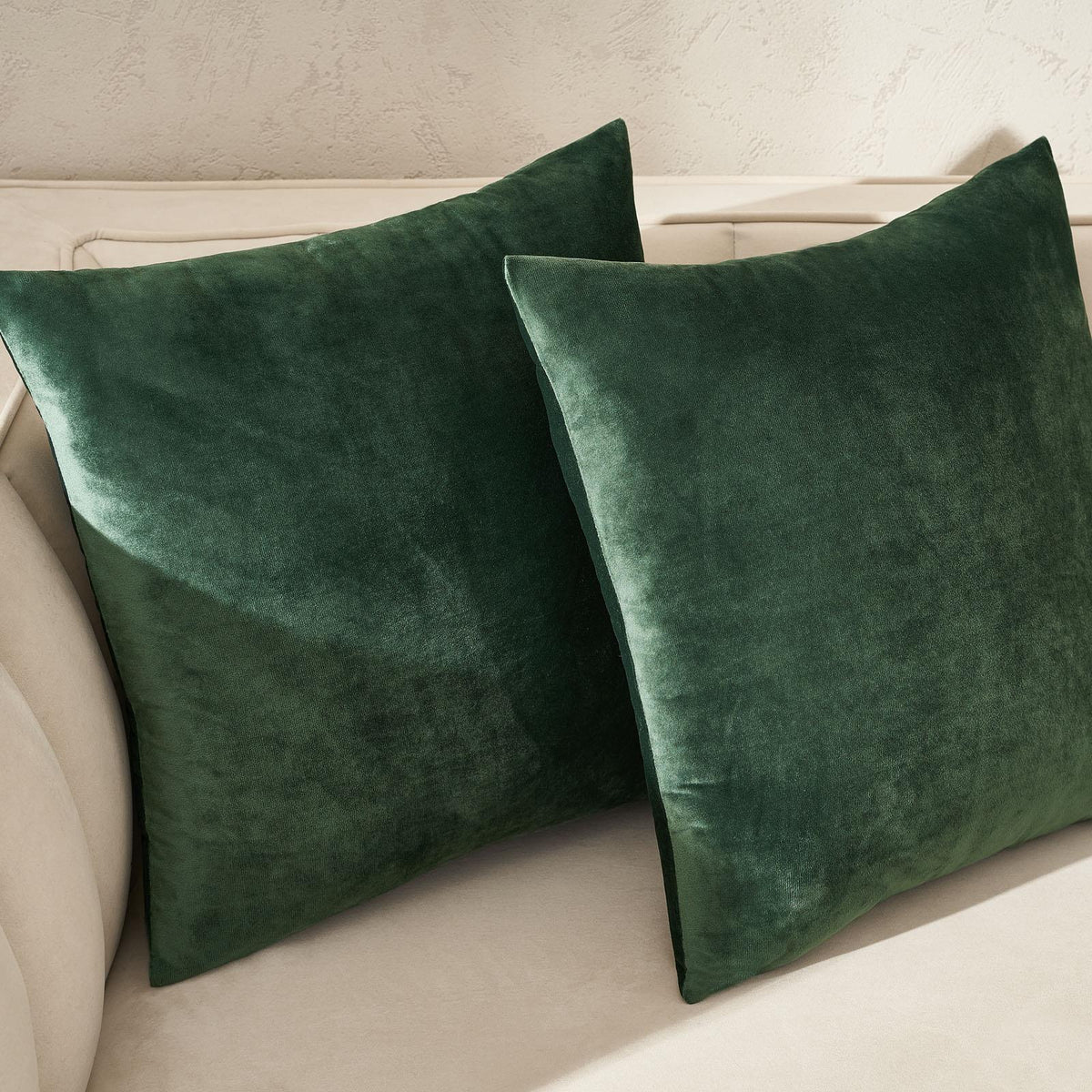 OHS Matte Velvet Cushion Covers Super Soft Luxury Square Pillowcases Multipack