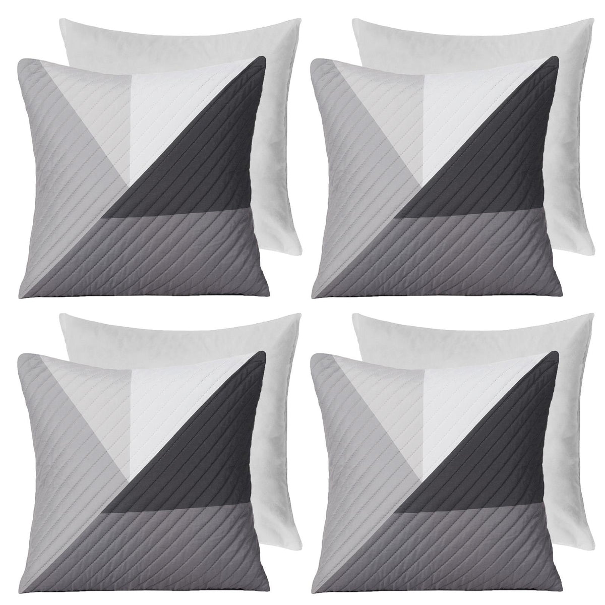 Geometric Cushion Covers Pinsonic Pack of 2/4 Case Filled Pad 18" x 18" Home Set