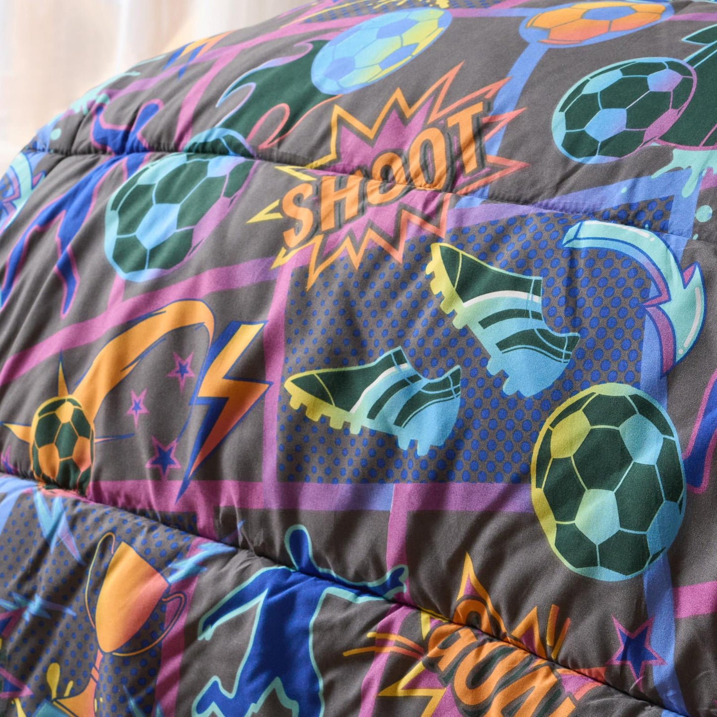 OHS Kids Football Bedding Set with Pillowcase Duvet Cover Coverless 10.5 Tog