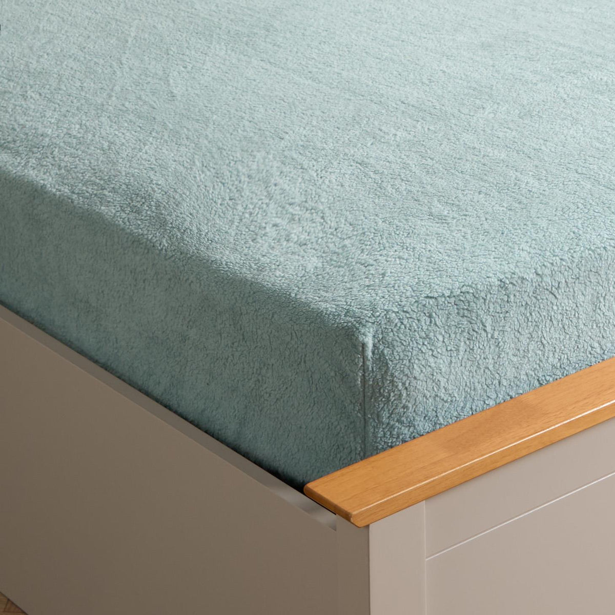 OHS Teddy Fleece Fitted Sheet Thermal Warm Single Double King Bedding NEW