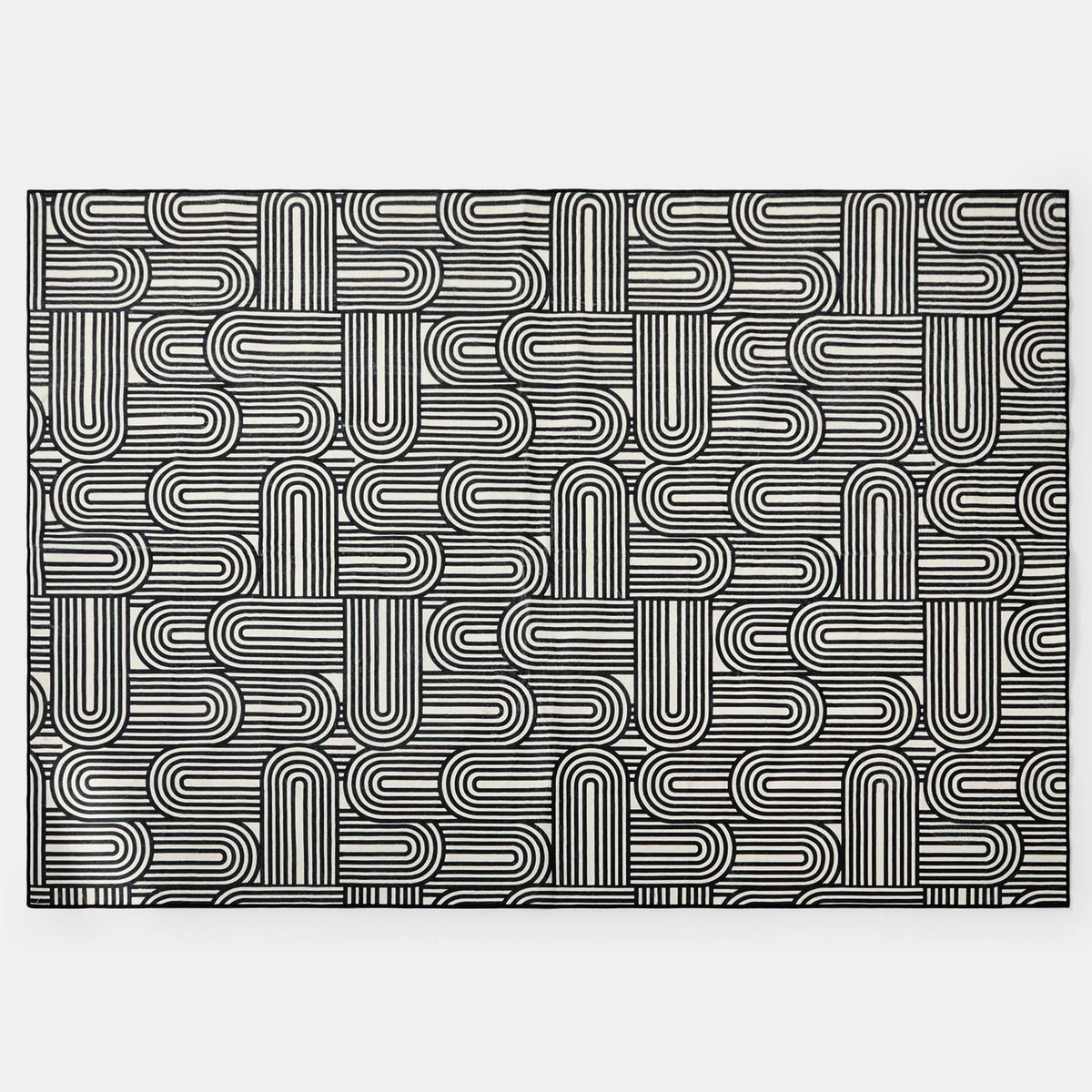 OHS Washable Rug Geometric Print Ultra Soft Living Room Area Mat Accent Rugs