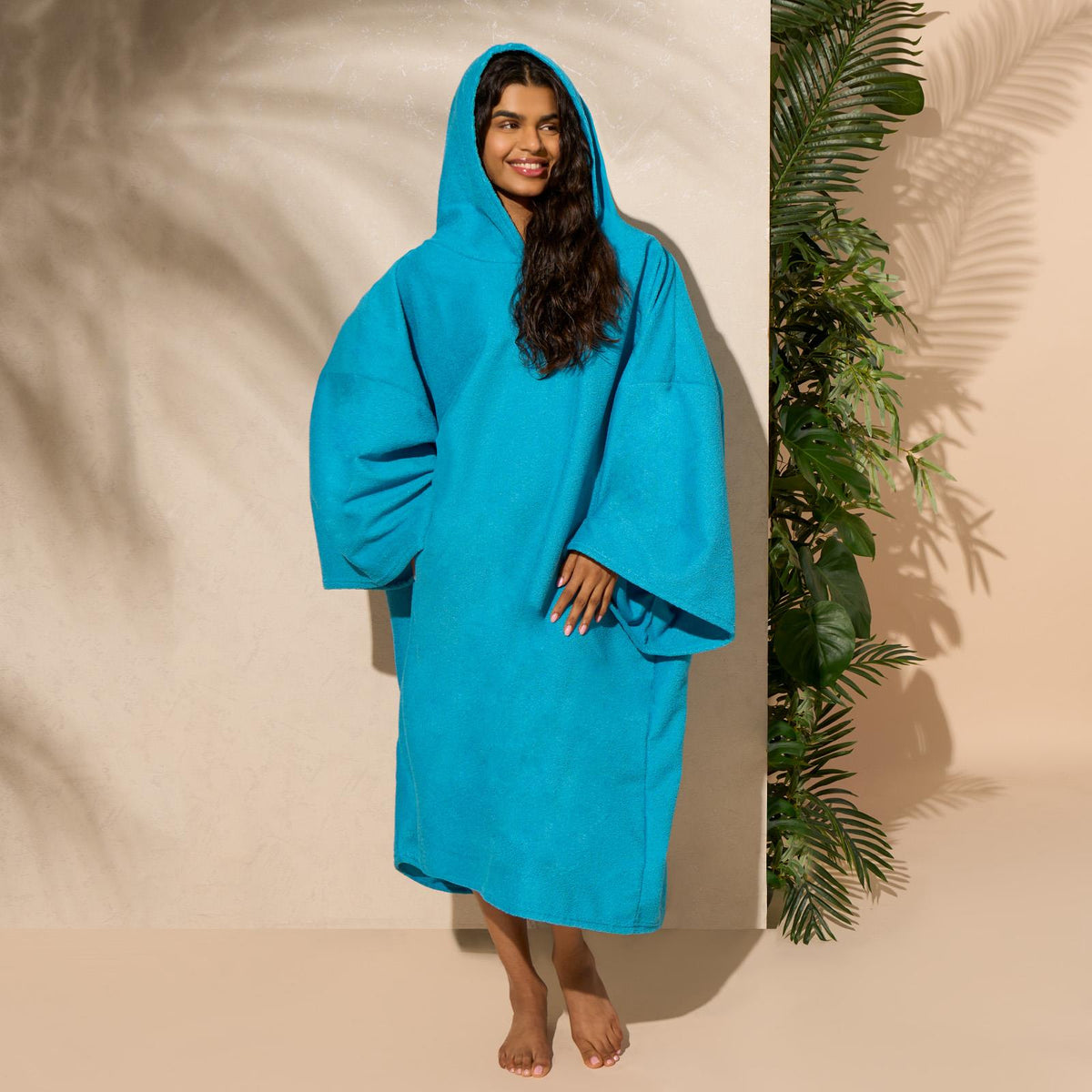 OHS Hooded Towel Poncho Adult Absorbent Dry Beach Swim Bath Changing Robe