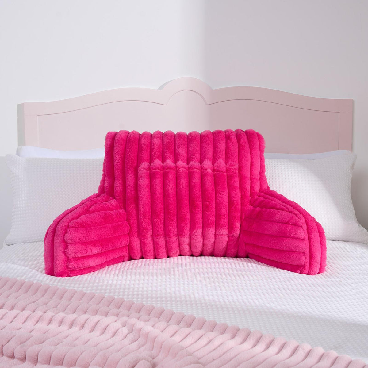 OHS Reading Cuddle Cushion Fleece Heatable Pillow Arms Chair Back Support
