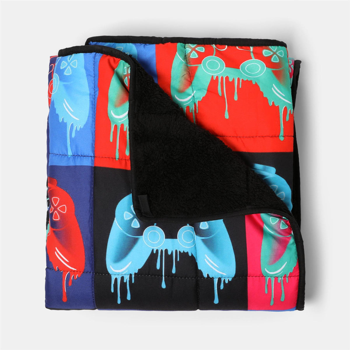 OHS Kids Teddy Fleece Weighted Blanket Printed Sleep Therapy Anxiety Throw