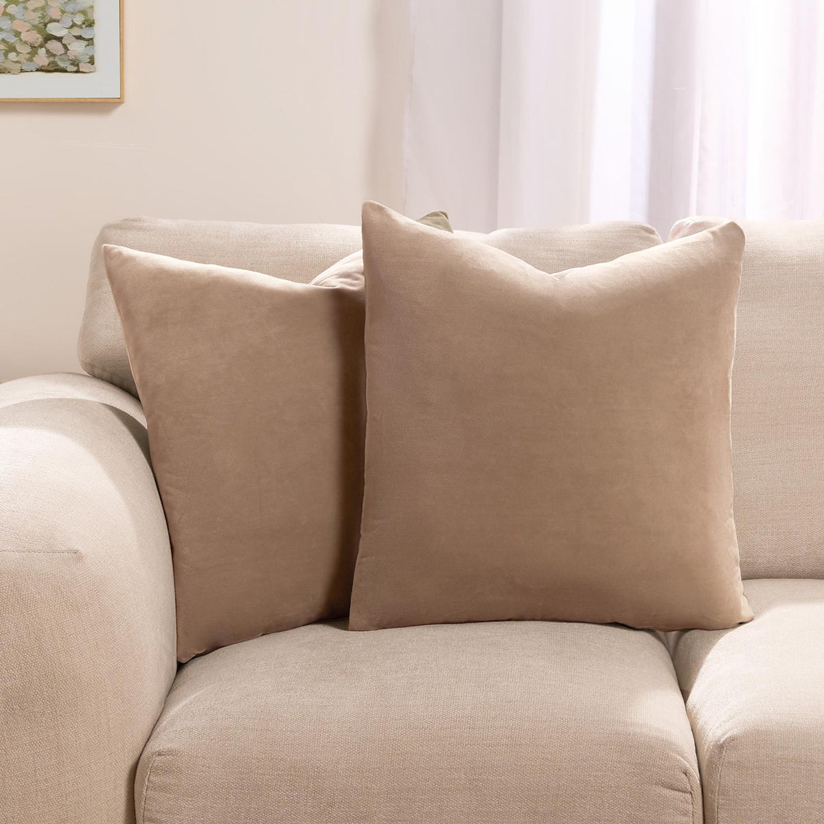OHS Matte Velvet Cushion Covers Super Soft Luxury Square Pillowcases Multipack