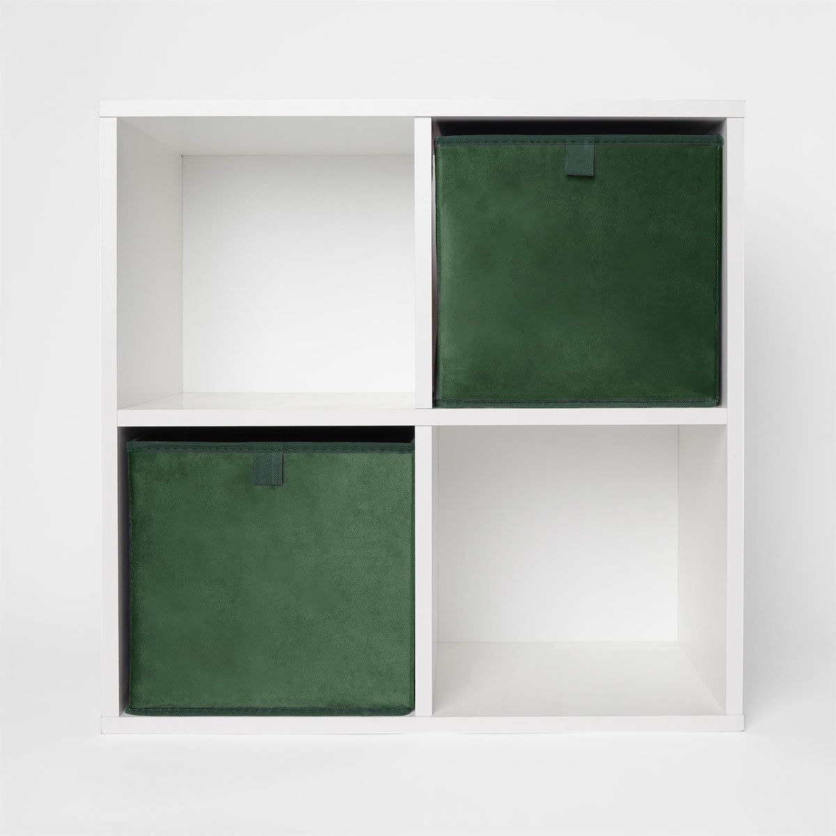 OHS Multi Pack of Matte Velvet Storage Boxes Stylish Foldable Set Square Cube