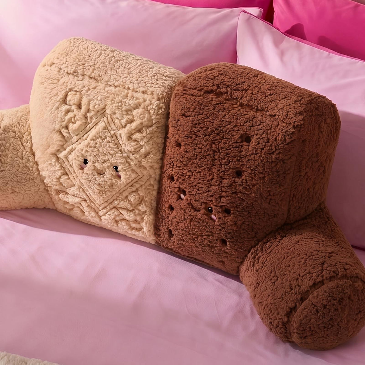 OHS Character Cuddle Cushion Soft Fleece Reading Pillow with Arms Bed Chair