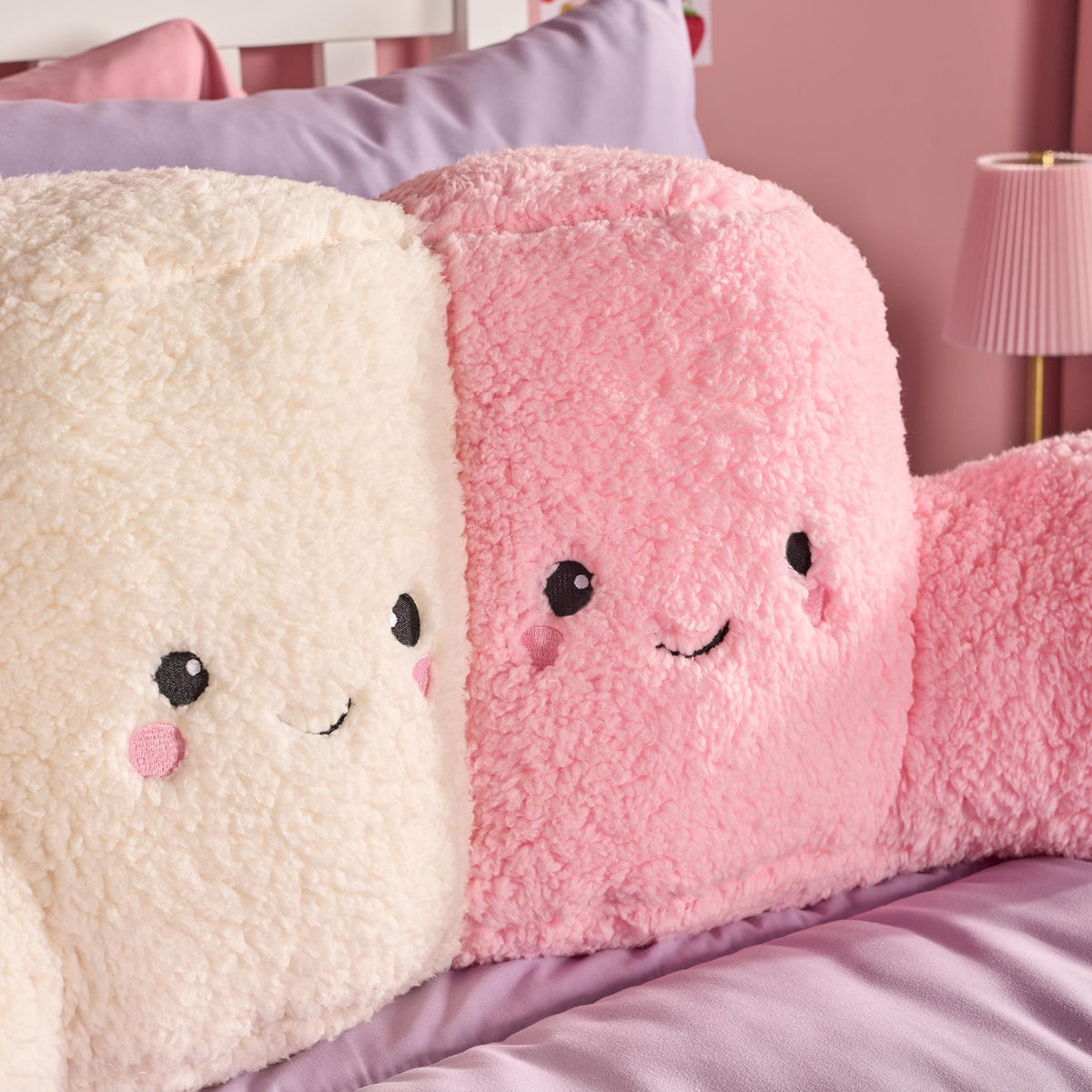 OHS Character Cuddle Cushion Soft Fleece Reading Pillow with Arms Bed Chair
