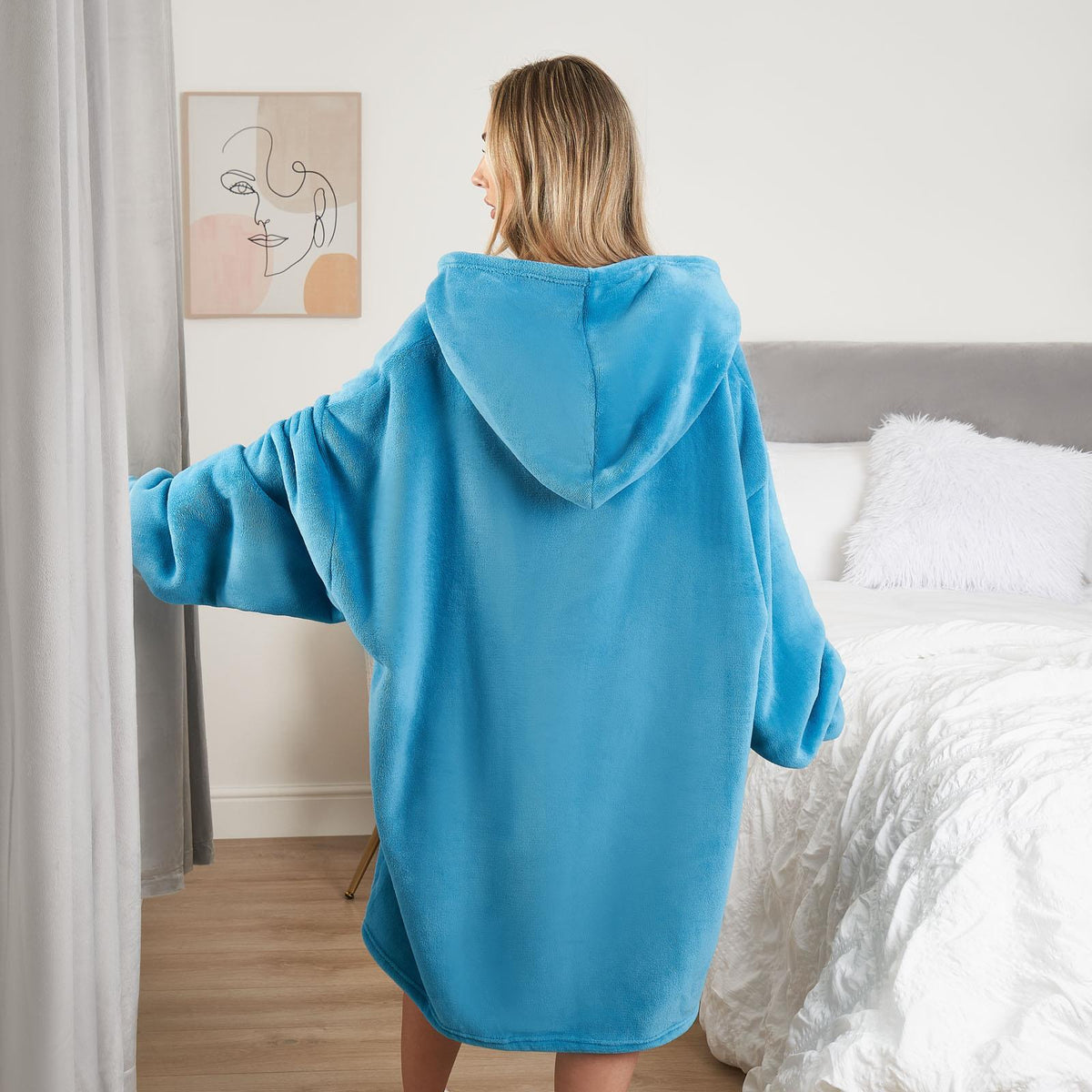 OHS Hoodie Blanket Oversized Ultra Plush Sherpa Giant Big Hooded Sweatshirt