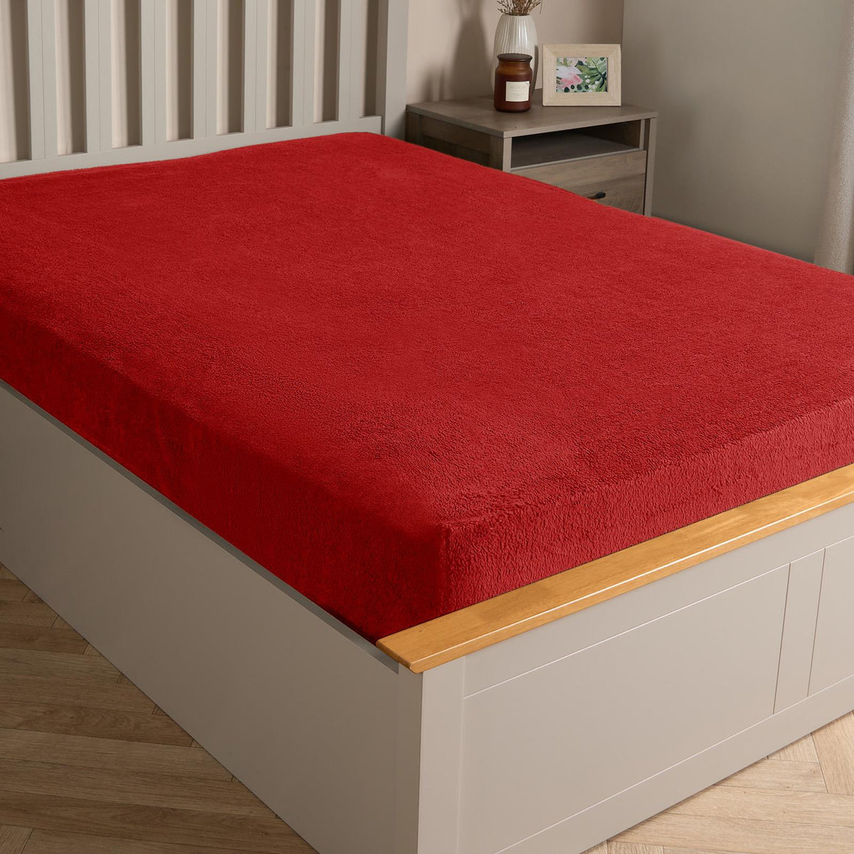 OHS Teddy Fleece Fitted Sheet Thermal Warm Single Double King Bedding NEW