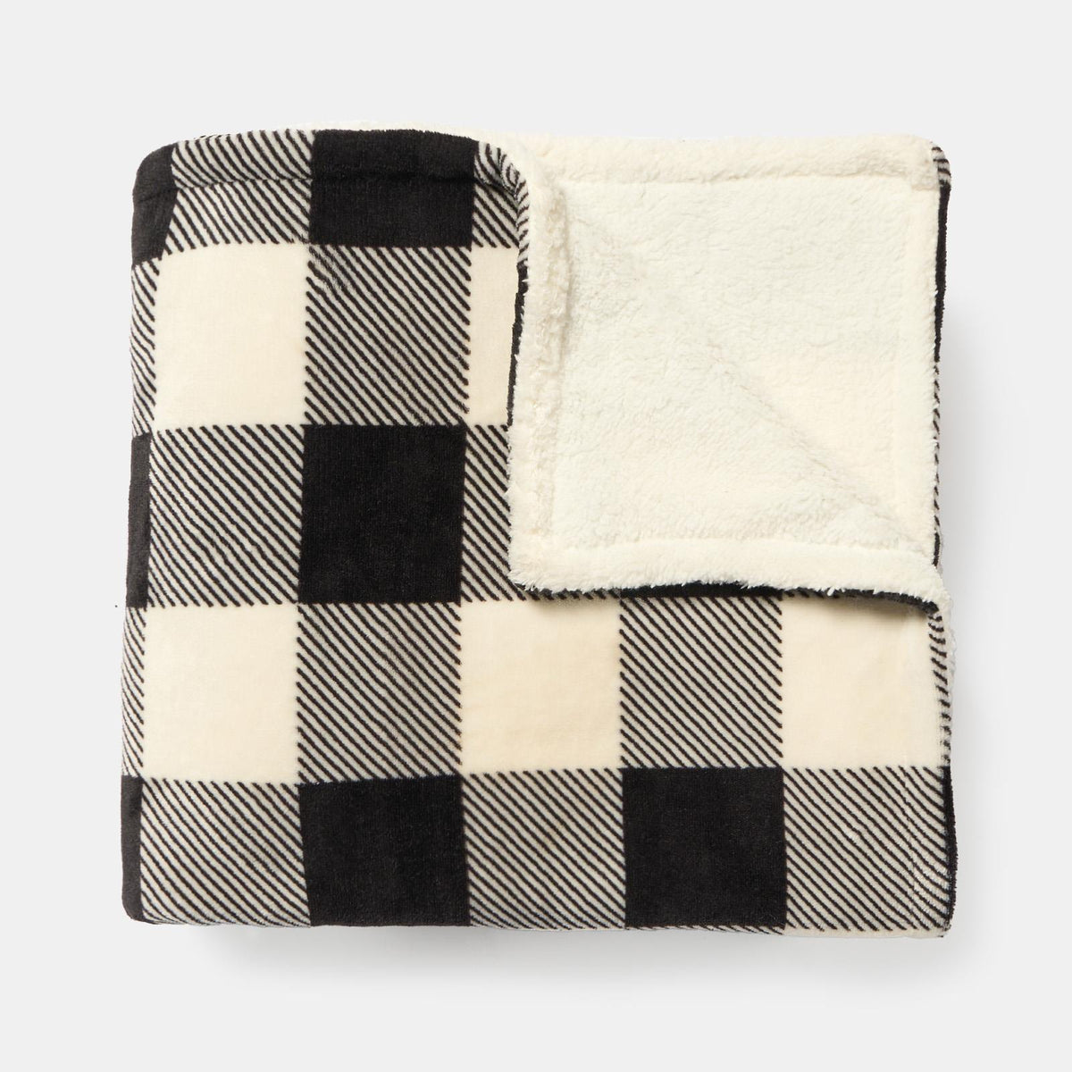 OHS Gingham Throw Super Soft Fleece Travel Blanket Thermal Bedspread Home Decor