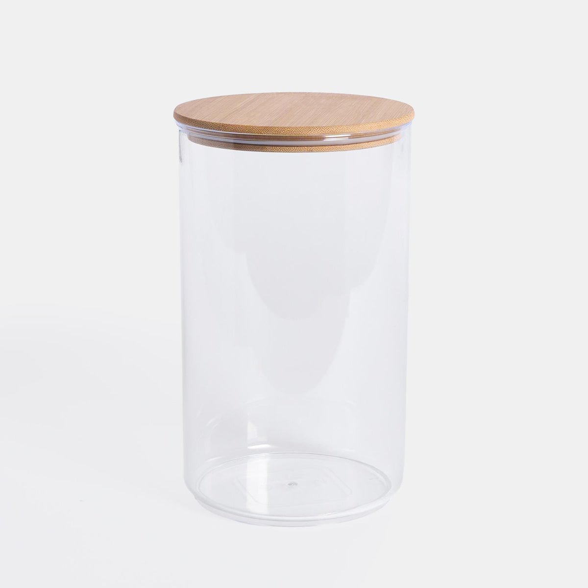 Clear Storage Tub with Lid Pasta Dry Food Container Fresh Durable Plastic Bamboo