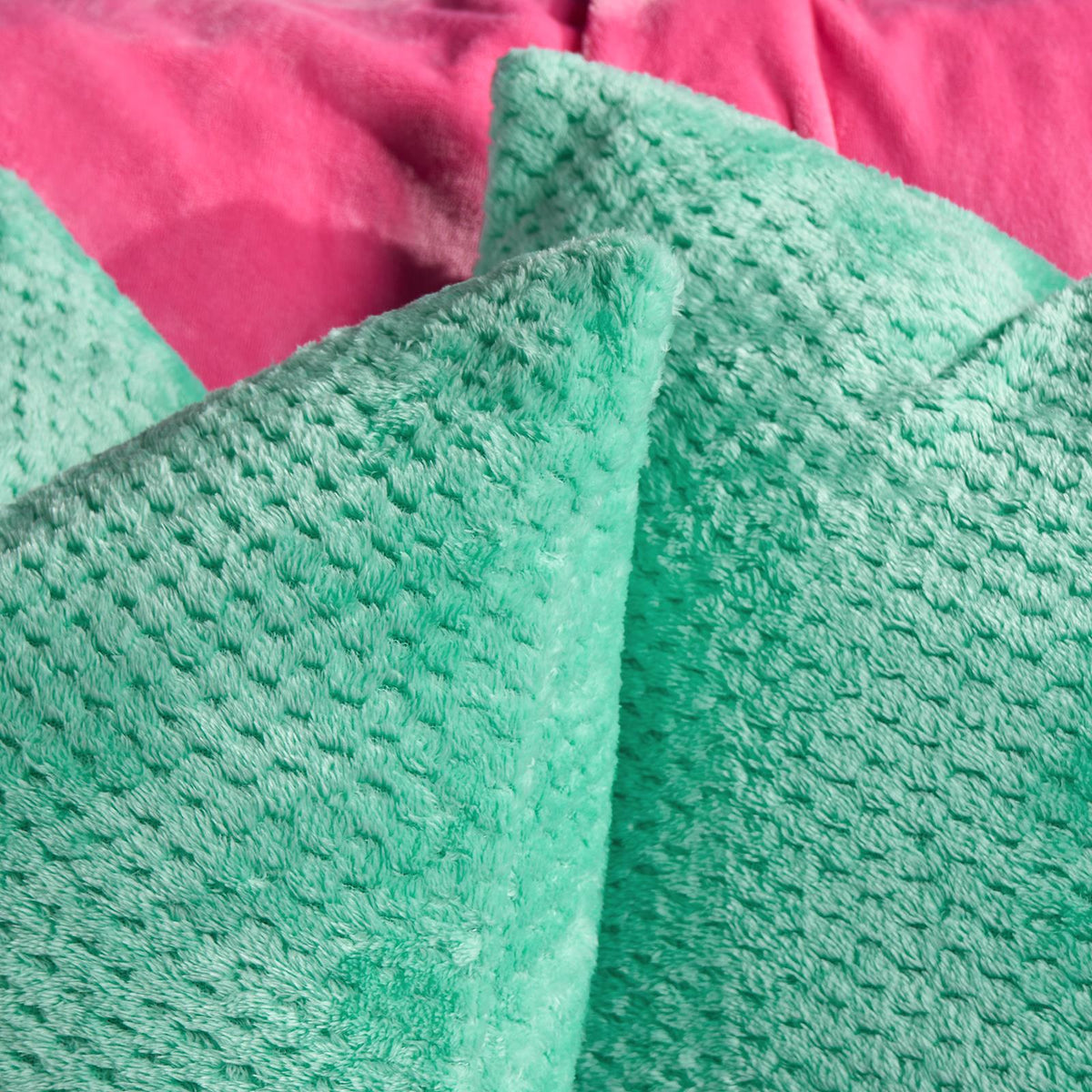 OHS Waffle Fleece Cushion Covers 2/4 Pack Soft Filler Decor