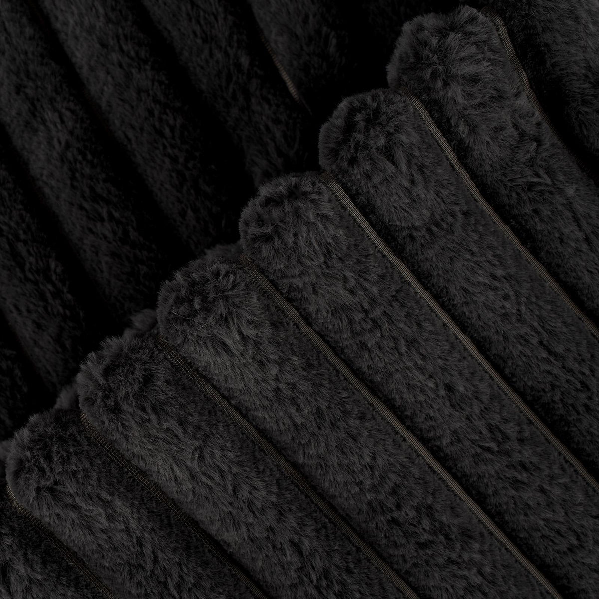 OHS Faux Fur Ribbed Fleece Throw Over Bed Blanket Warm Supersoft