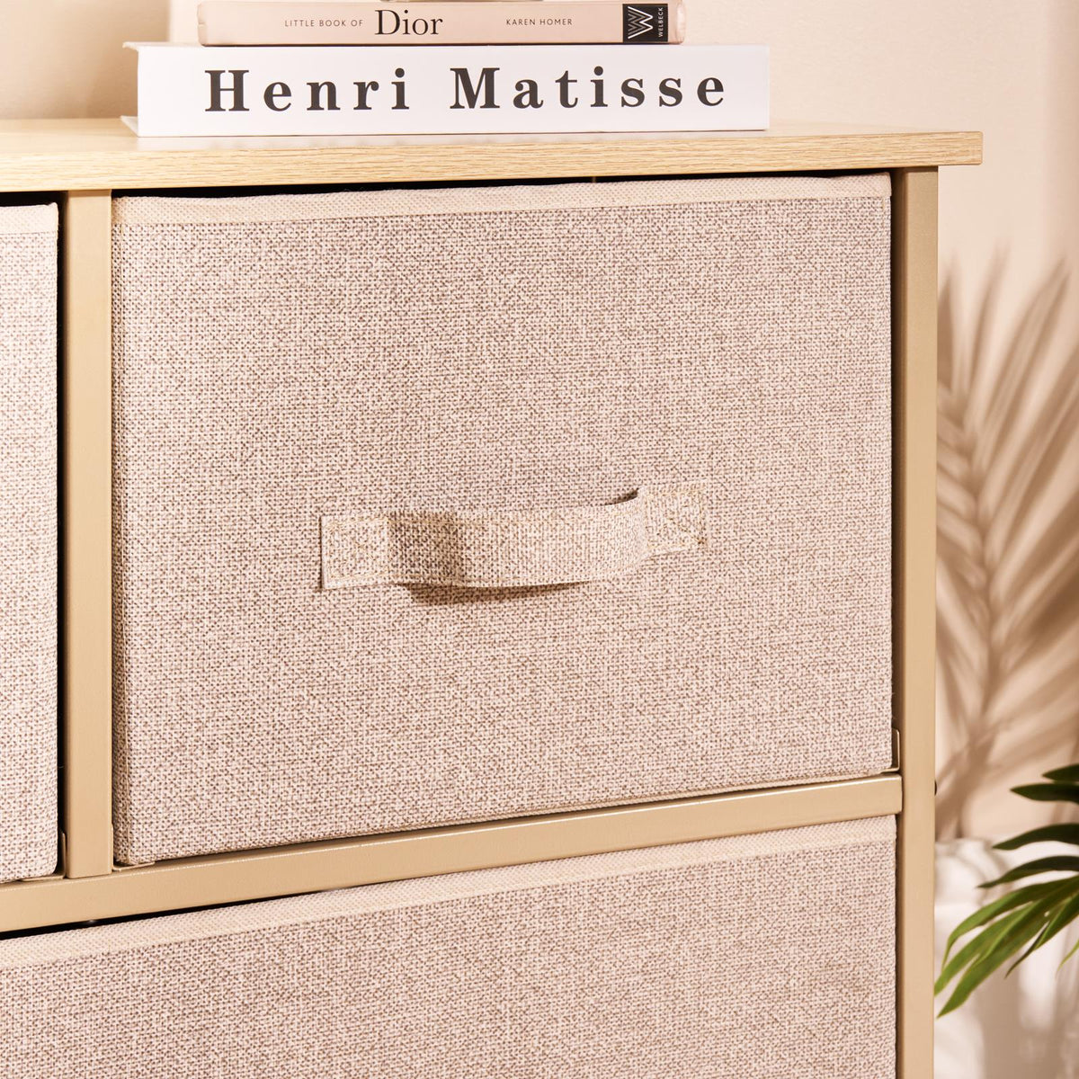 OHS Fabric Cabinet Bedside 2/3/4/5/6 Drawers Storage Unit Clothes Home Organiser