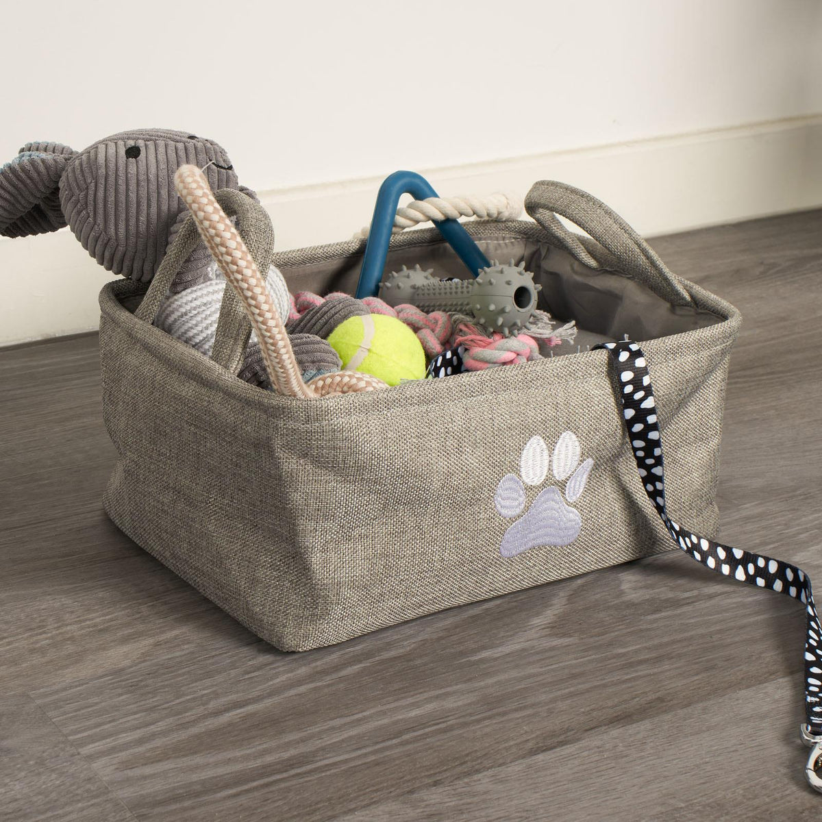 Pet Storage Basket Dog Toy Box Bin Handles Collapsible New Puppy Essentials Gift