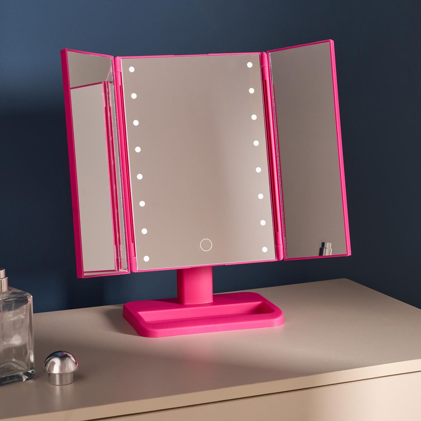 OHS LED Illuminated Mirror Light Up Make Up Cosmetic Vanity OR Travel
