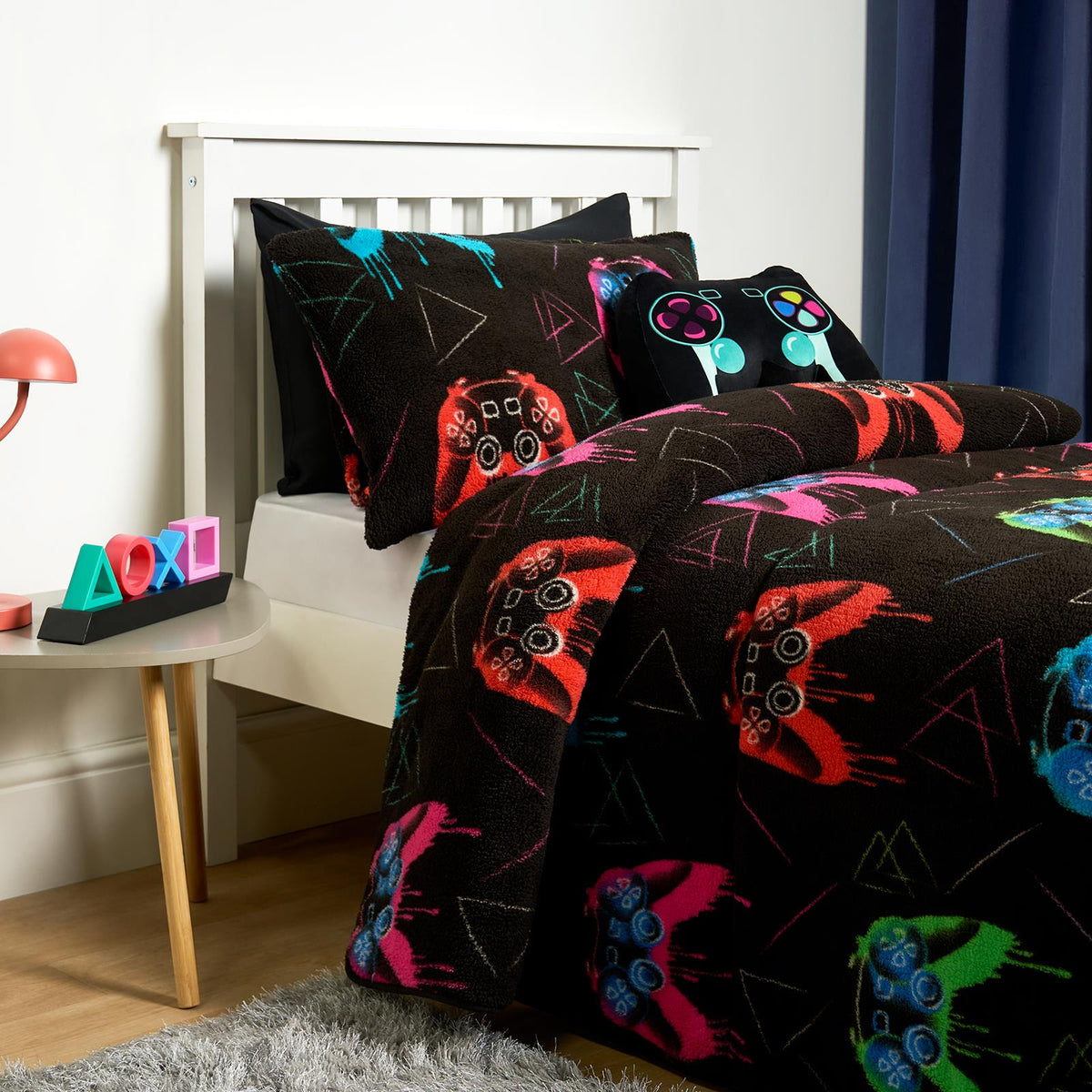 OHS Coverless Duvet 10.5 TOG Teddy Fleece Pillowcase Bedding Set Double King