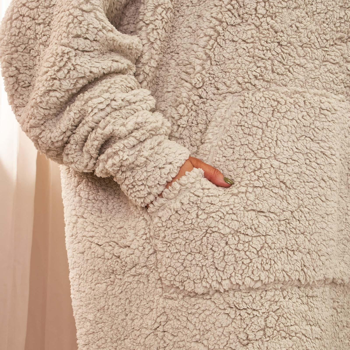 Brentfords Extra Long Blanket Hoodie Oversized Teddy Fleece Sweatshirt Adult NEW