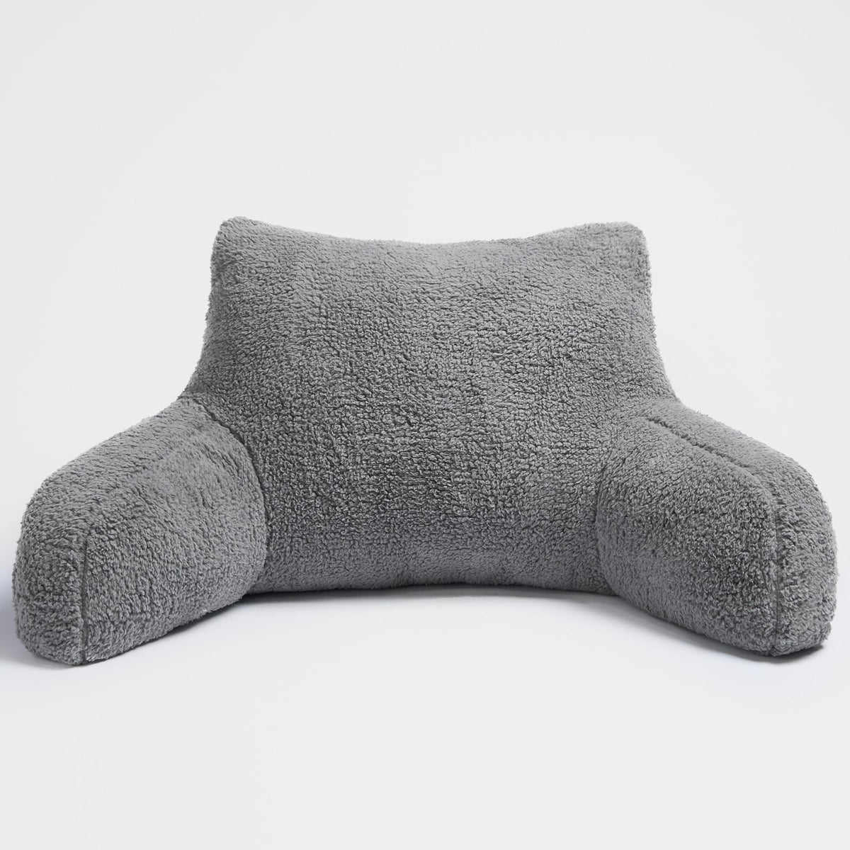 OHS Teddy Fleece Reading Pillow Cuddle Cushion with Arms Lumbar Bed Chair