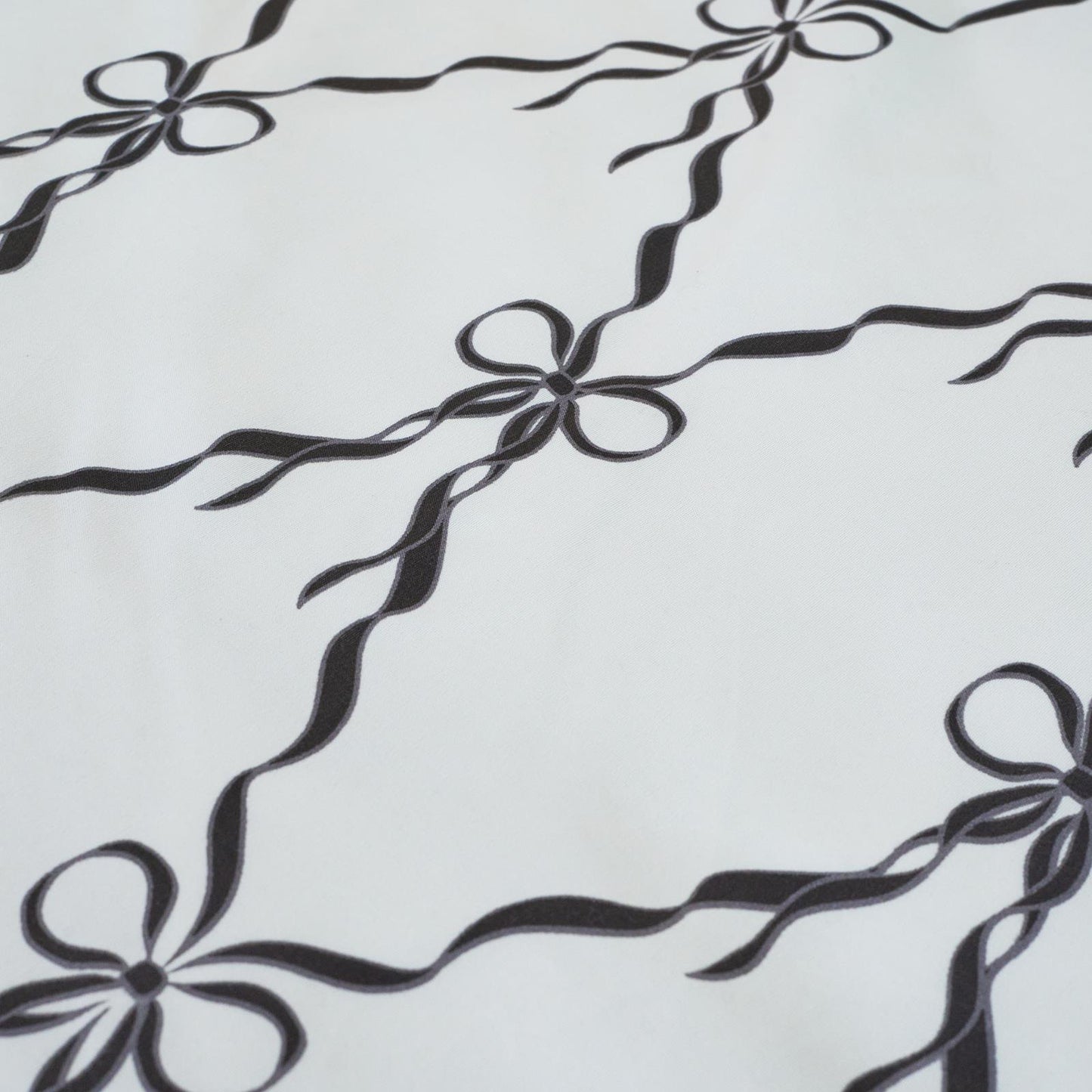 OHS Bow Lattice Bedding Set Microfibre Reversible Duvet Cover with Pillowcase