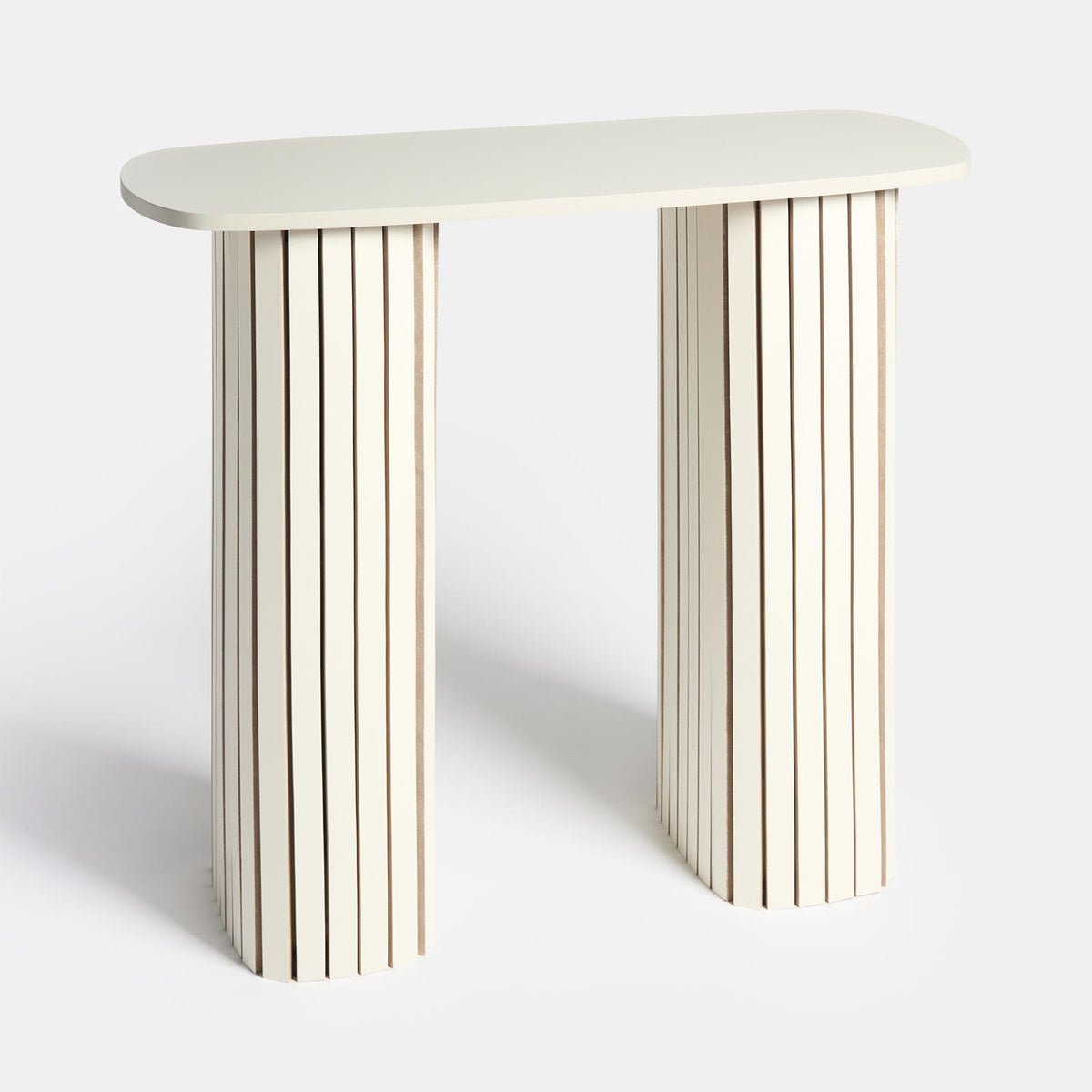 OHS Madison Console Table Ribbed Engineered Wood Entryway Display Unit Decor