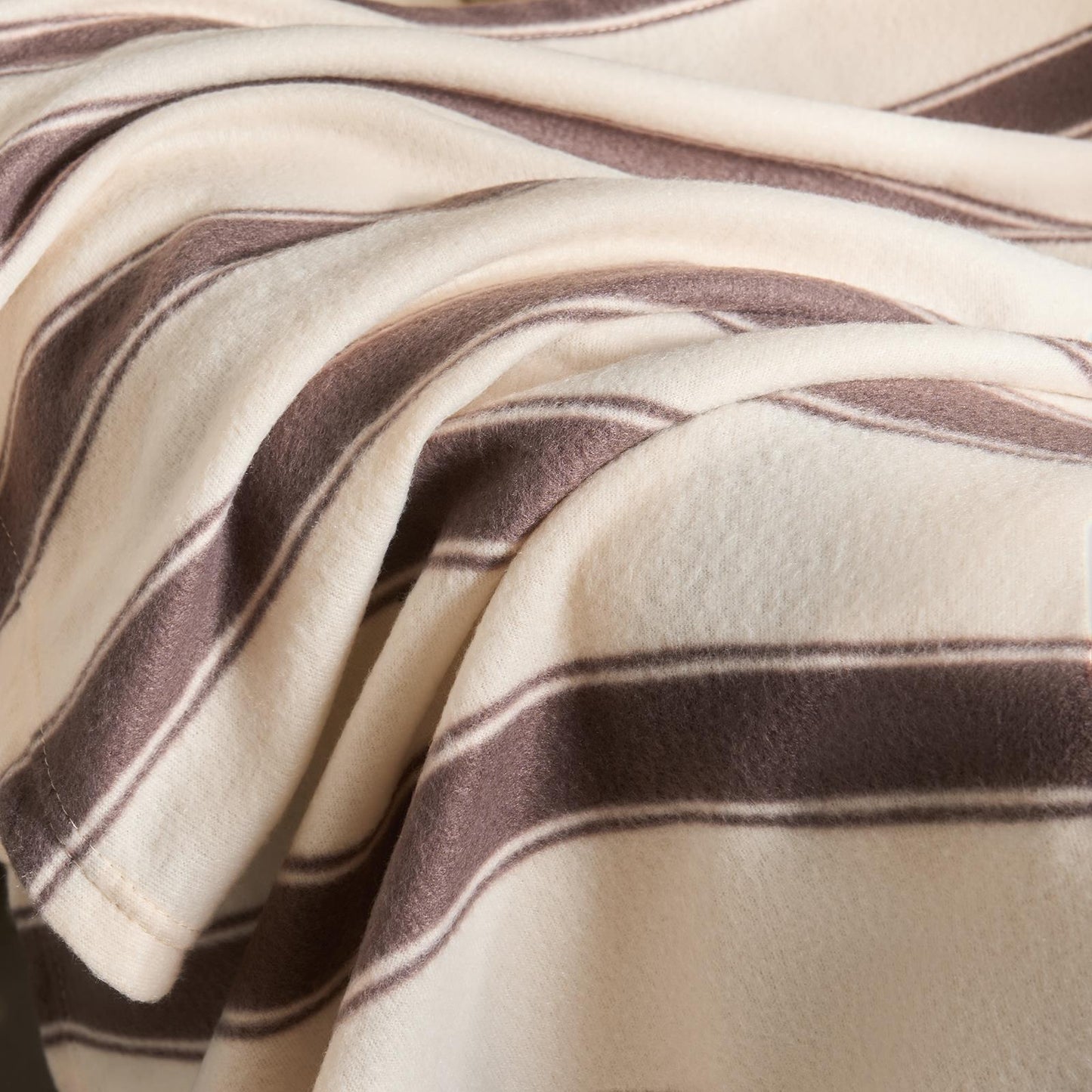 OHS Stripes Print Throw Soft Blanket Polar Fleece Lightweight Bedspread