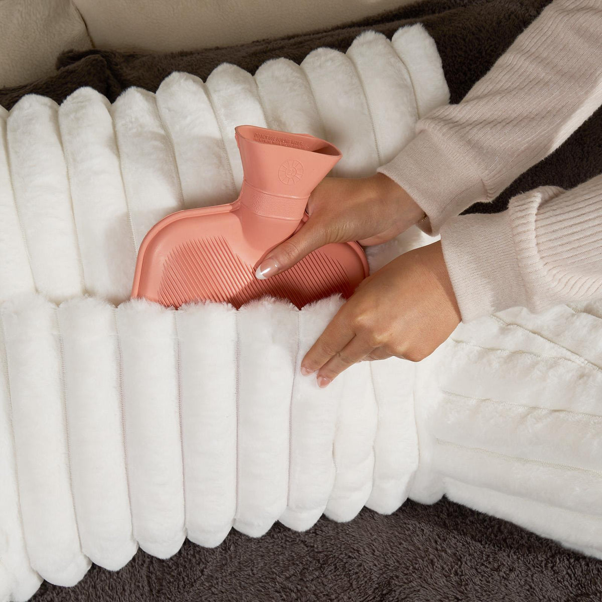 OHS Reading Cuddle Cushion Fleece Heatable Pillow Arms Chair Back Support
