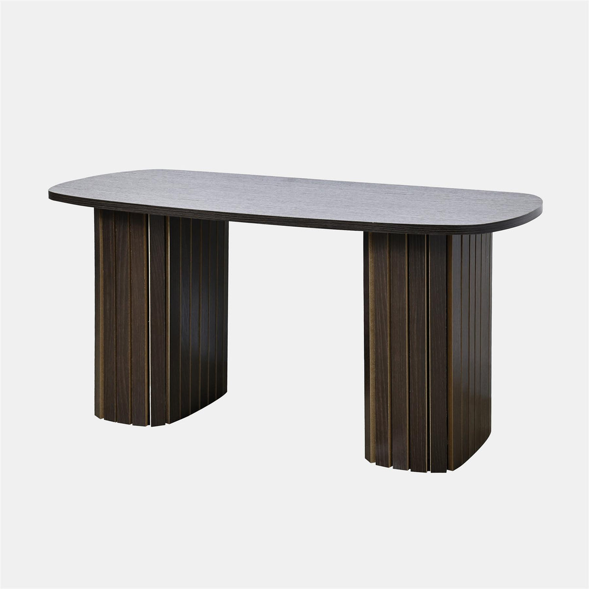 OHS Madison Coffee Table Ribbed Engineered Wood Side End Desk Home Decor