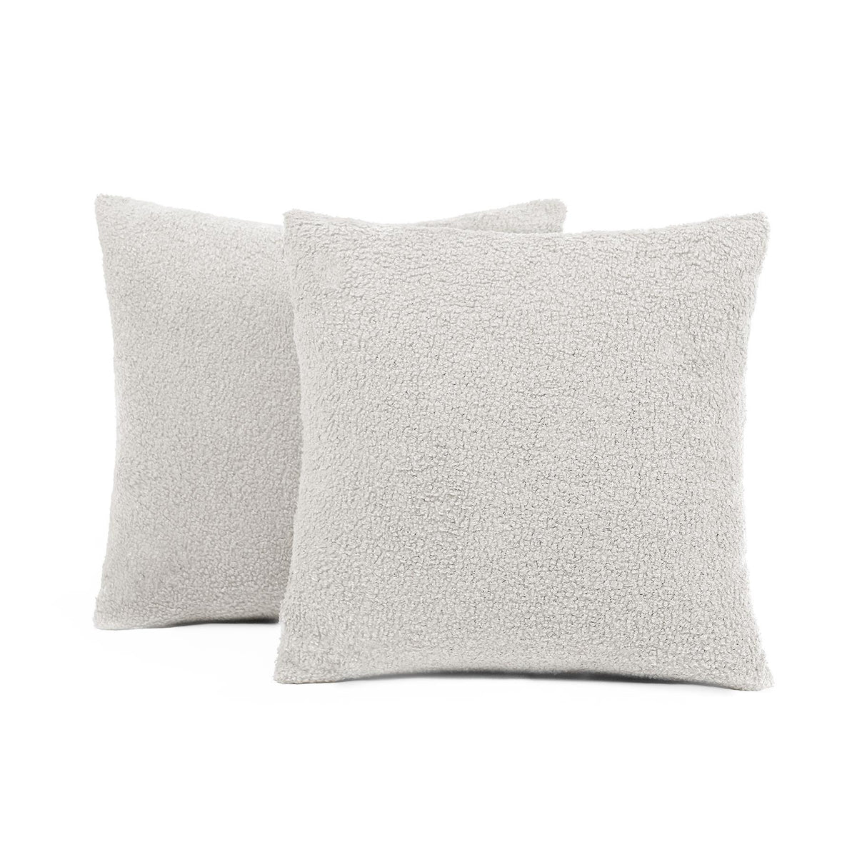 OHS Boucle Cushion Covers  2 Pack Teddy Fleece Square Pillowcases Home Decor
