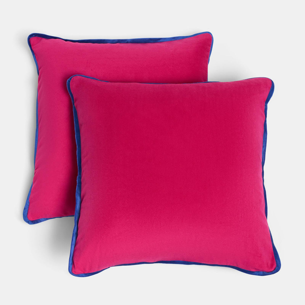 OHS Piped Edge Cushion Covers Matte Velvet Soft Luxury 2/4 Square Pillowcases