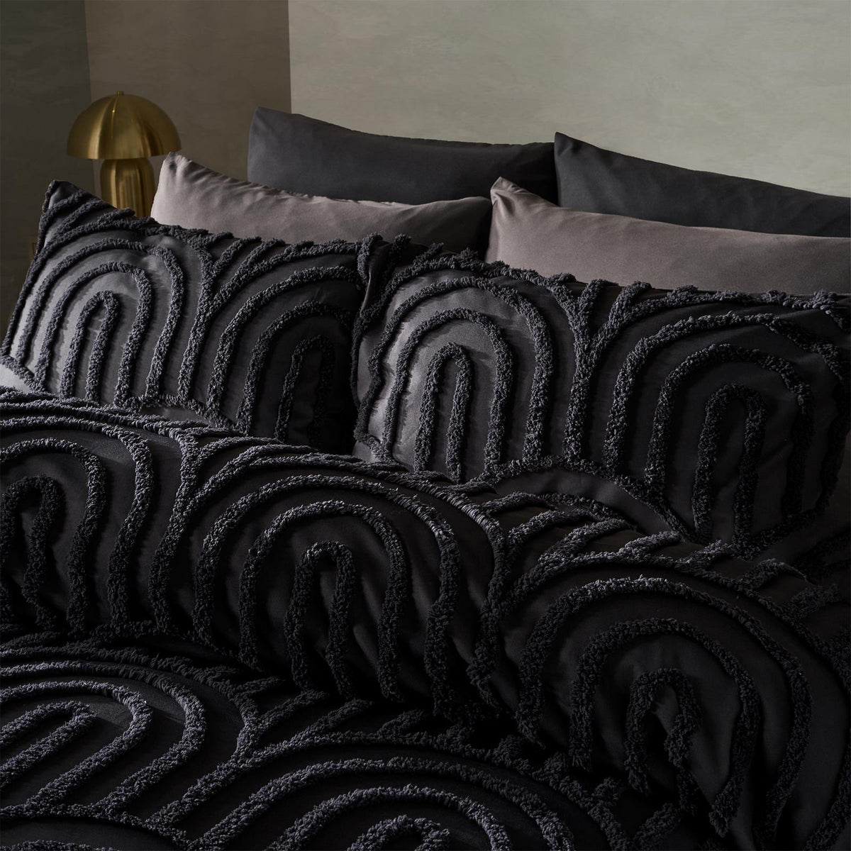 OHS Tufted Arches Bedding Set Duvet Cover with Pillowcase Double King Size